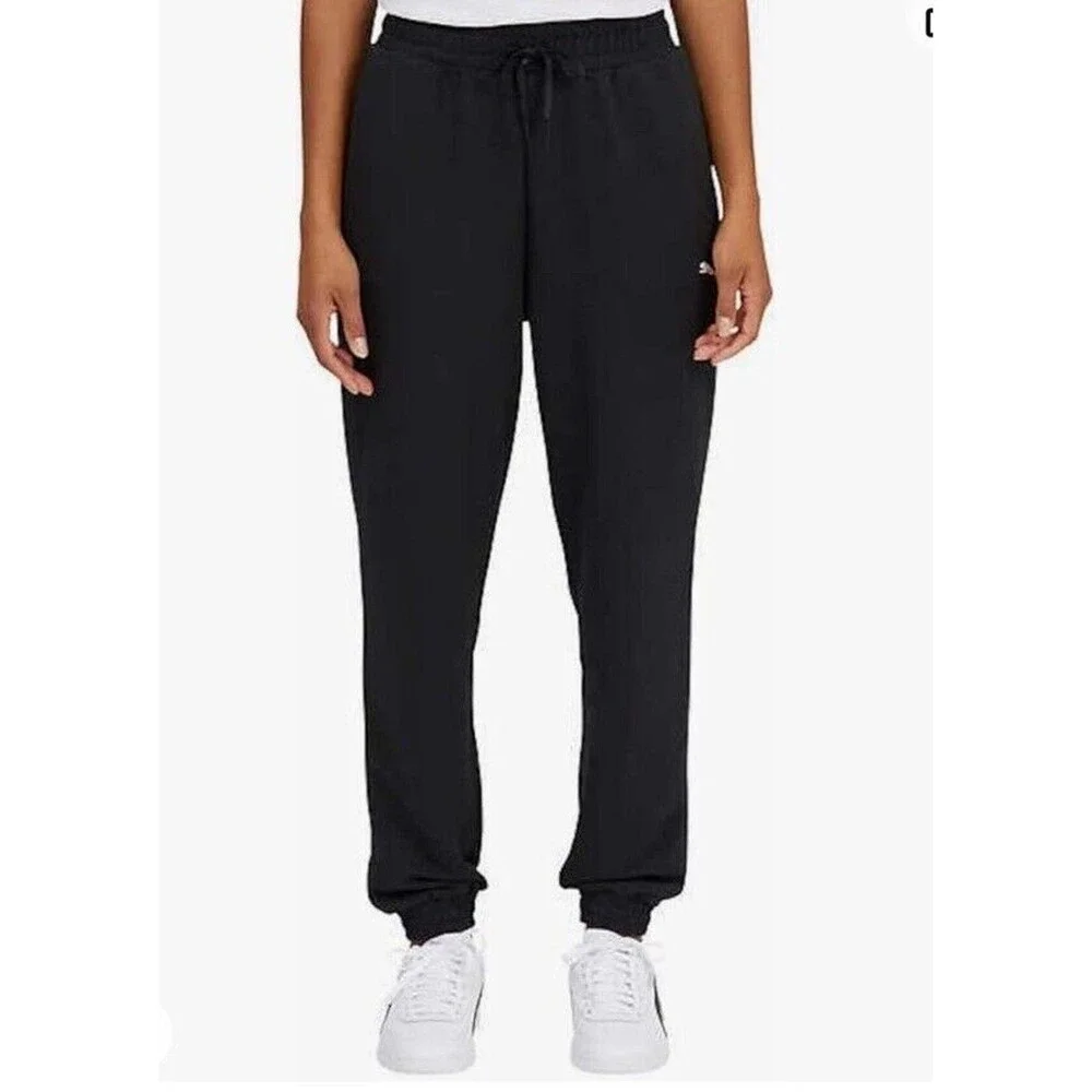 Puma Women’s Black Jogger Pants XL Drawstring Stretch Athletic Lounge NWT